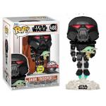 STAR WARS - DARK TROOPER WITH GROGU POP FUNKO VINYL FIGURE 488 - SPECIAL EDITION GLOWS IN THE DARK