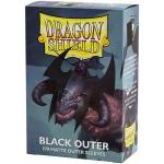 DRAGON SHIELD - 100 BUSTINE OVER SLEEVES - BLACK MATTE OUTER SLEEVES