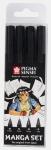 PIGMA MANGA SET 4 BLACK NEW