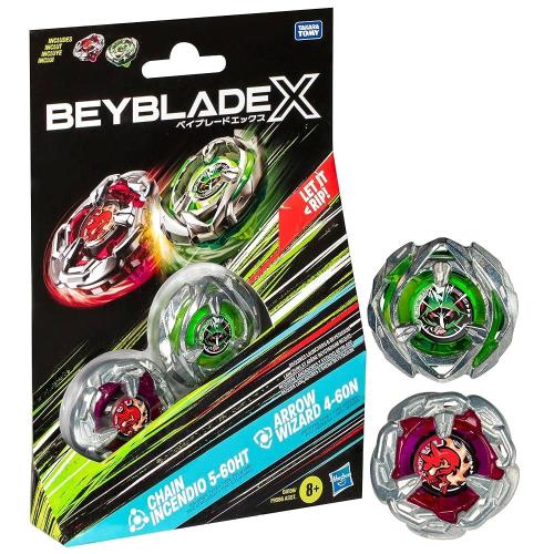 BEYBLADE-X - DUAL PACK - CHAIN INCENDIO 5-60HT ARROW WIZARD 4-60N