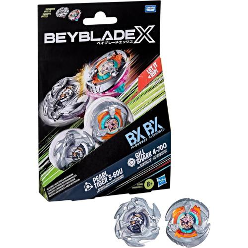 BEYBLADE-X - PEARL TIGER 3-60U GILL SHARK 4-70O