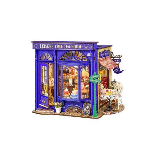 DIY Leisure Time Tea Room ROLIFE Miniature House - kit creativo di autoassemblaggio