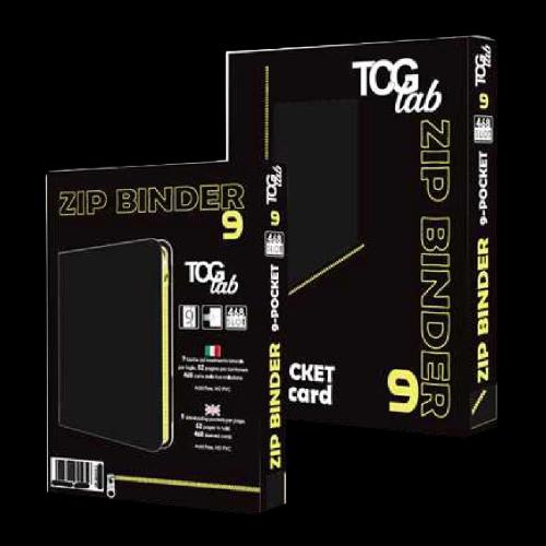 TCGLAB - ZIP BINDER - ALBUM 9 POCKET - 468 CARD - BLACK NERO