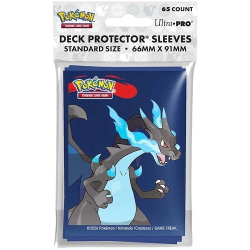 POKEMON - MEGA CHARIZARD X SLEEVES - BUSTINE PROTETTIVE