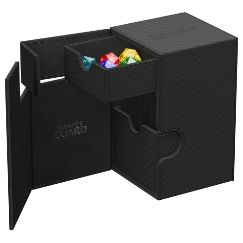 ULTIMATE GUARD - FLIP N TRAY 100+ XENOSKIN MONOCOLOR BLACK NERO - DECK BOX PORTA MAZZO