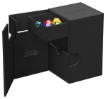 ULTIMATE GUARD - FLIP N TRAY 100+ XENOSKIN MONOCOLOR BLACK NERO - DECK BOX PORTA MAZZO