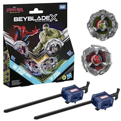 BEYBLADE-X - DUAL PACK SPIDER-MAN 6-60R HULK 3-85N
