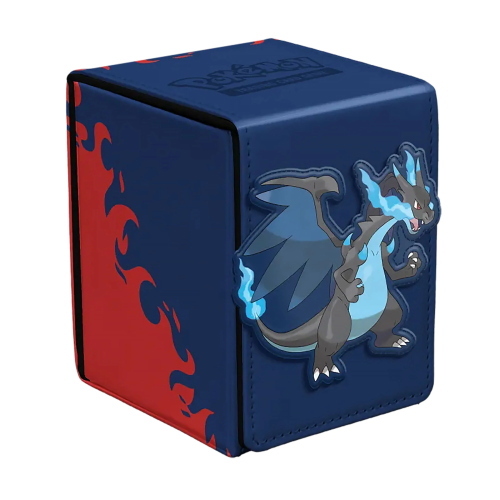 PORTA MAZZO POKEMON MEGA CHARIZARD X - ALCOVE FLIP ULTRA PRO - NUOVO